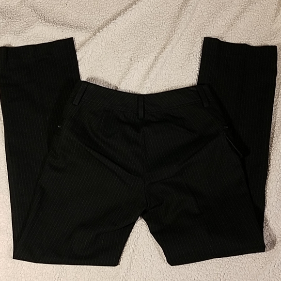 Banana Republic Pinstripe Zip Pants Sz 4 - Picture 2 of 7